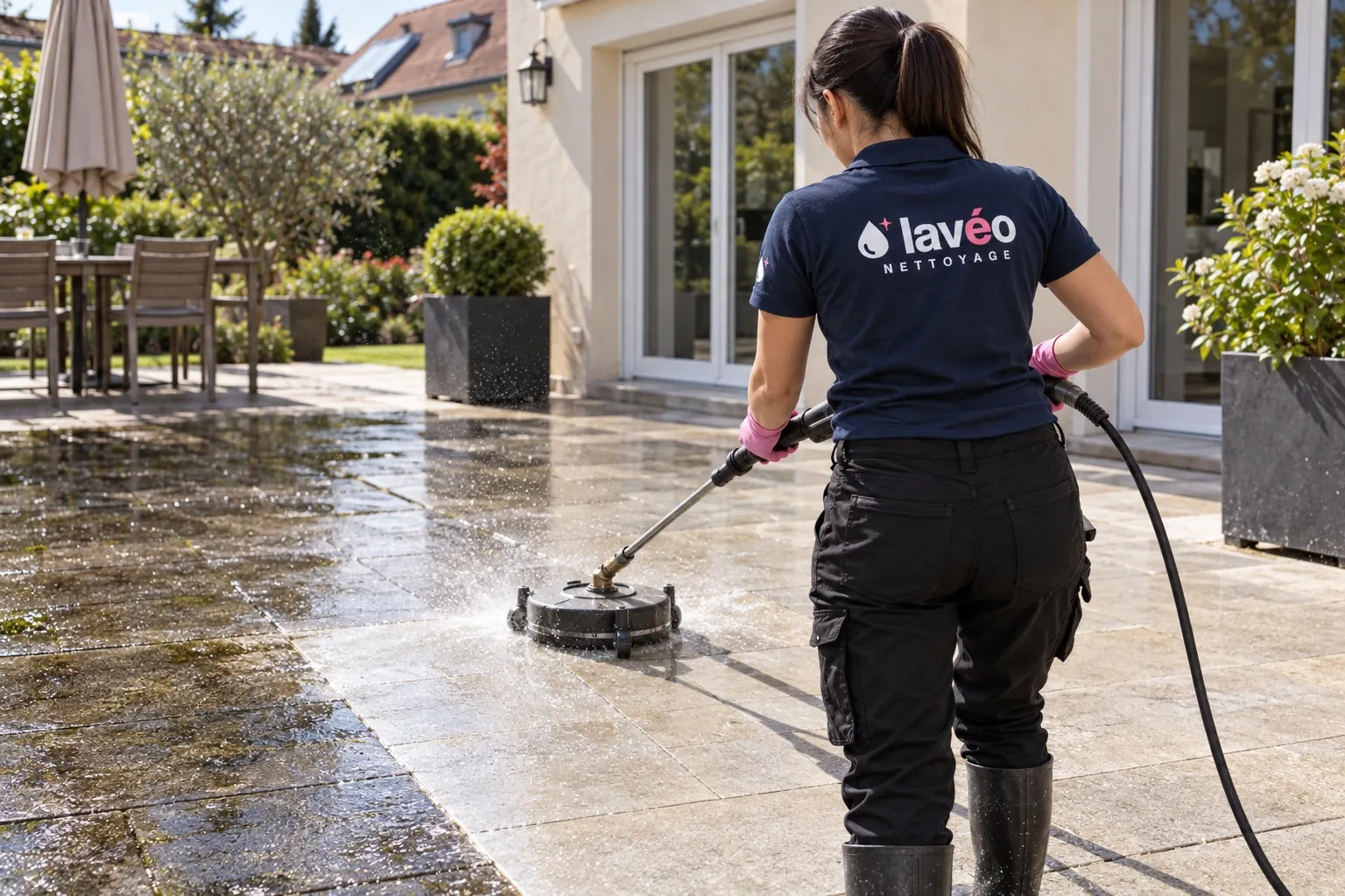Mousse, lichen et traces noires sur les terrasses en Essonne : pourquoi ça revient et comment traiter durablement